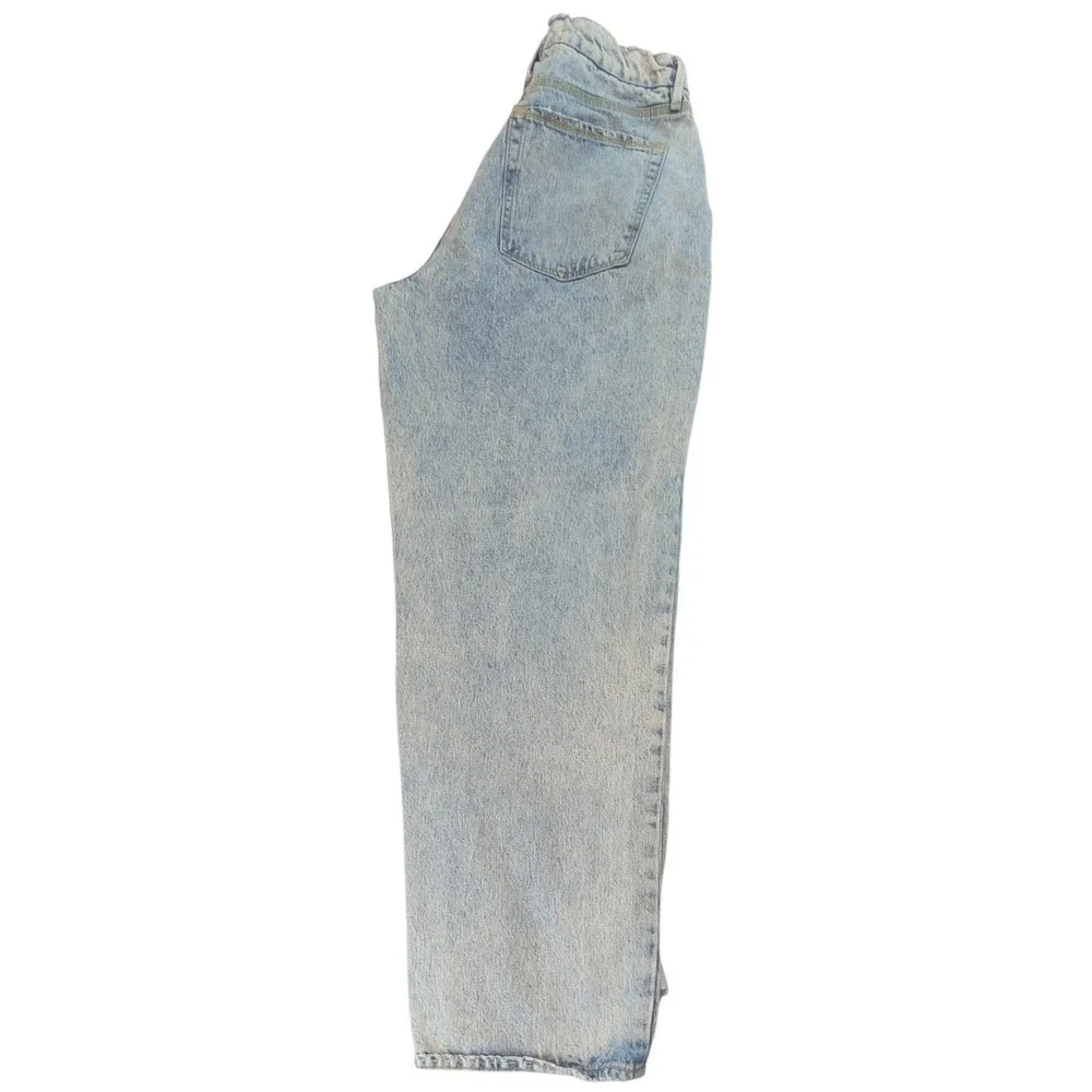 Good‎ American High Rise Straight Leg Jeans Light Wash Blue Size 6/28 GNIL999T
